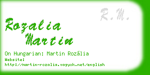 rozalia martin business card